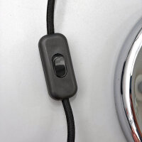 Hillebrand Tischlampe in Schwarz & Chrom mit 2 × E27 – 1970er Mid-Century Vintage