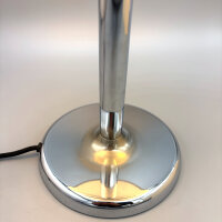 Hillebrand Tischlampe in Schwarz & Chrom mit 2 × E27 – 1970er Mid-Century Vintage
