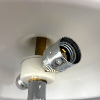 Hillebrand Tischlampe in Schwarz & Chrom mit 2 × E27 – 1970er Mid-Century Vintage