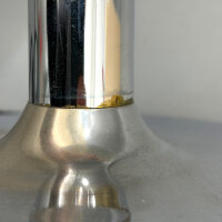 Hillebrand Tischlampe in Schwarz & Chrom mit 2 × E27 – 1970er Mid-Century Vintage