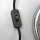 Hillebrand Tischlampe in Schwarz & Chrom mit 2 × E27 – 1970er Mid-Century Vintage