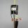 Wandlampe 1950er Messing Schwarz mit floralem Stoffschirm – Mid-Century Vintage